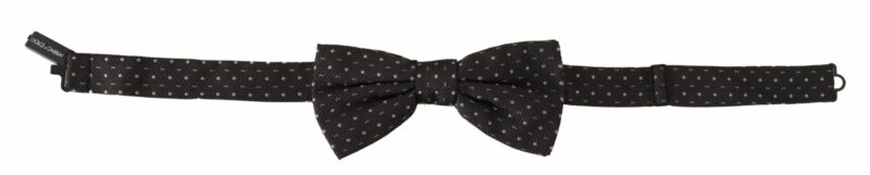 Dolce & Gabbana Elegant Polka Dot Silk Bow Tie - Image 2