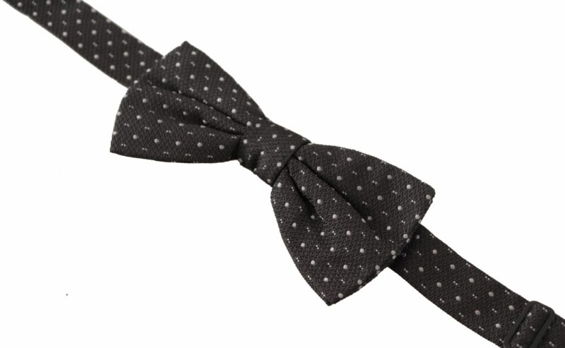 Dolce & Gabbana Elegant Polka Dot Silk Bow Tie - Image 4