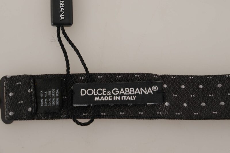 Dolce & Gabbana Elegant Polka Dot Silk Bow Tie - Image 5