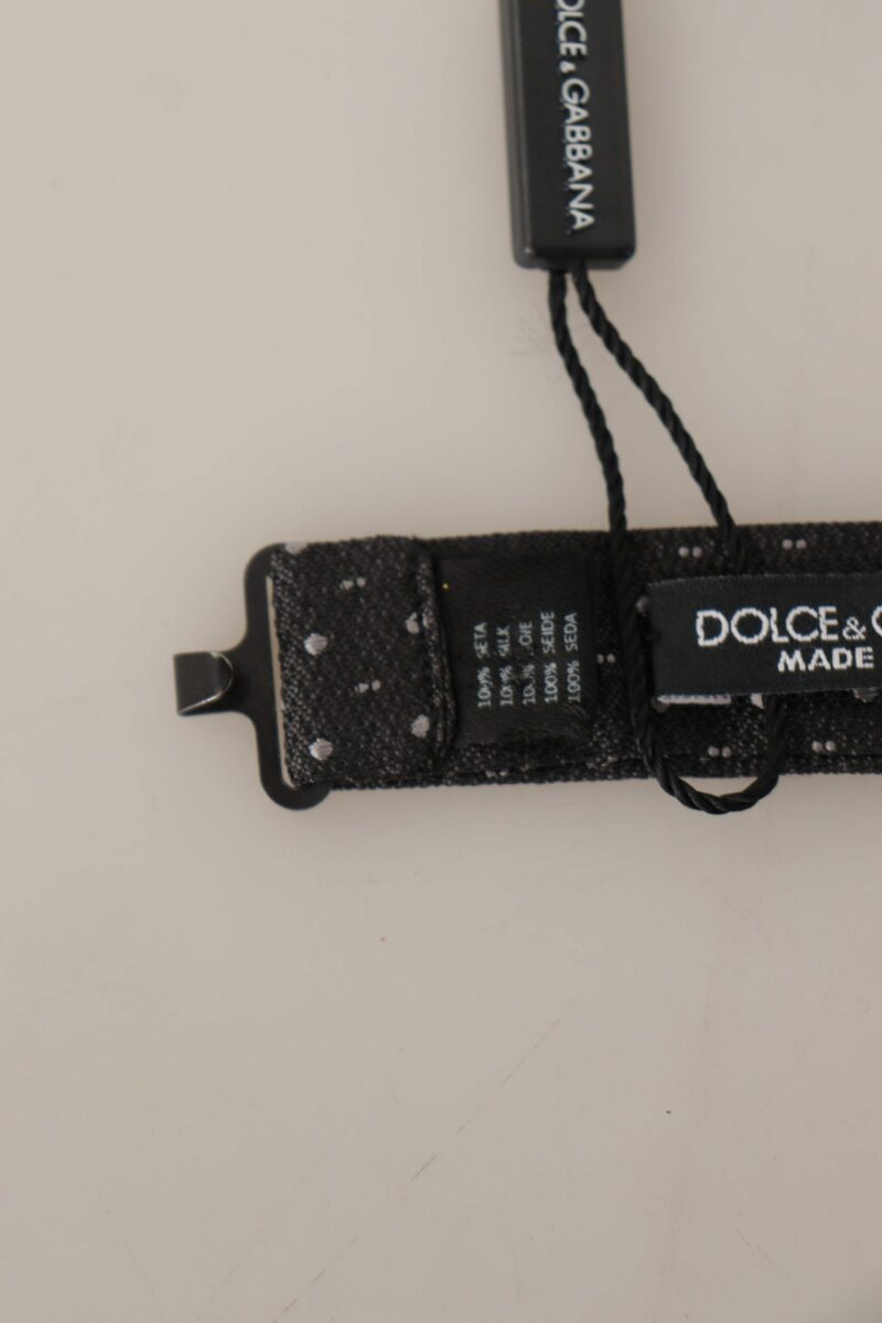 Dolce & Gabbana Elegant Polka Dot Silk Bow Tie - Image 6