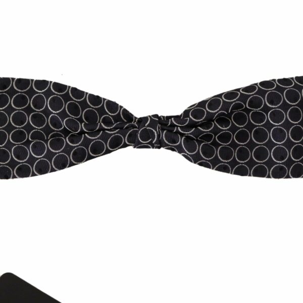 Dolce & Gabbana Elegant Black and White Silk Bow Tie