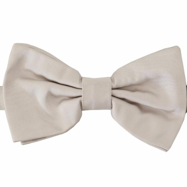 Dolce & Gabbana Exquisite Silk Gray Bow Tie