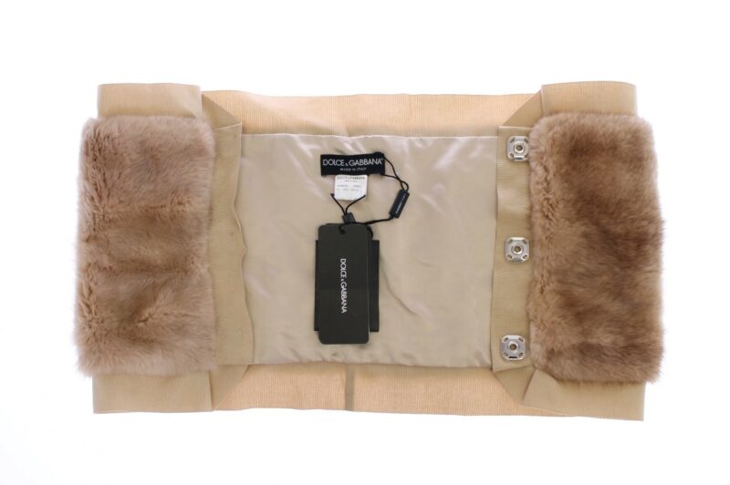 Dolce & Gabbana Exclusive Beige MINK Fur Scarf Wrap - Image 3