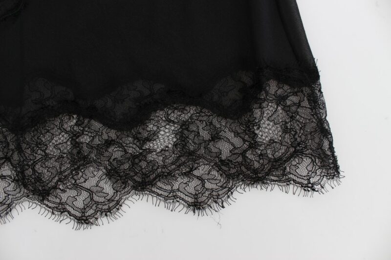 Dolce & Gabbana Elegant Silk Floral Lace Babydoll Chemise - Image 6