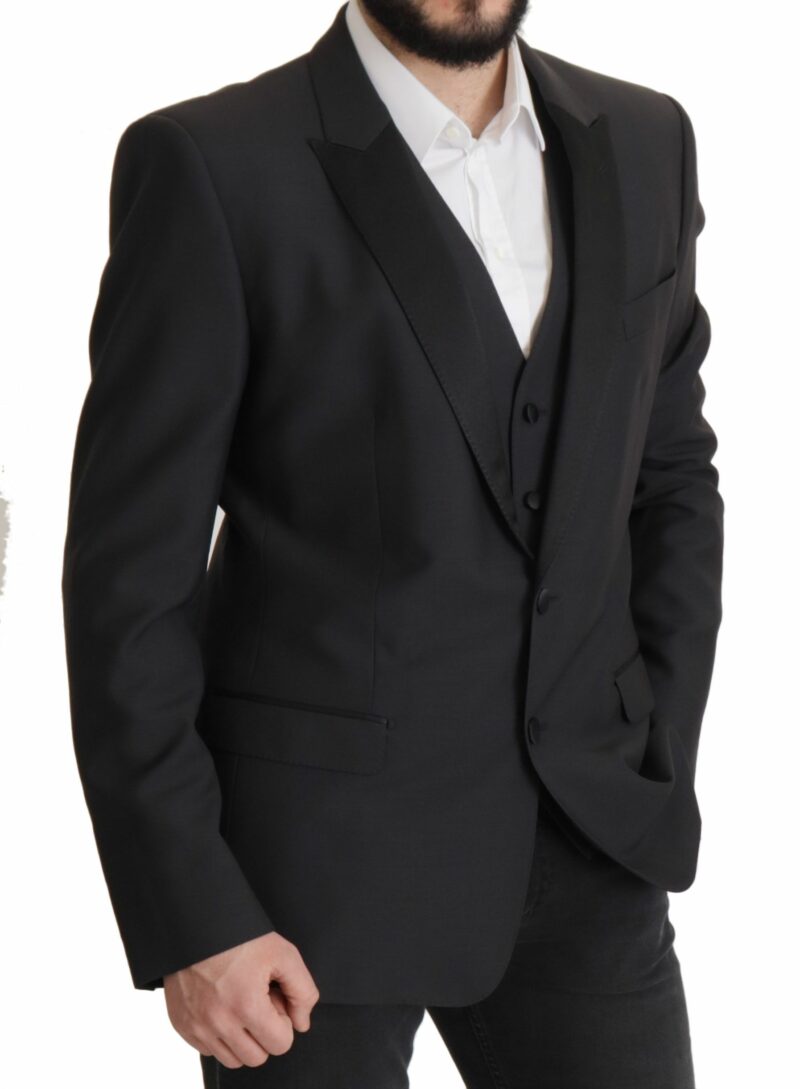 Dolce & Gabbana Elegant Dark Blue Martini Two-Piece Blazer - Image 5