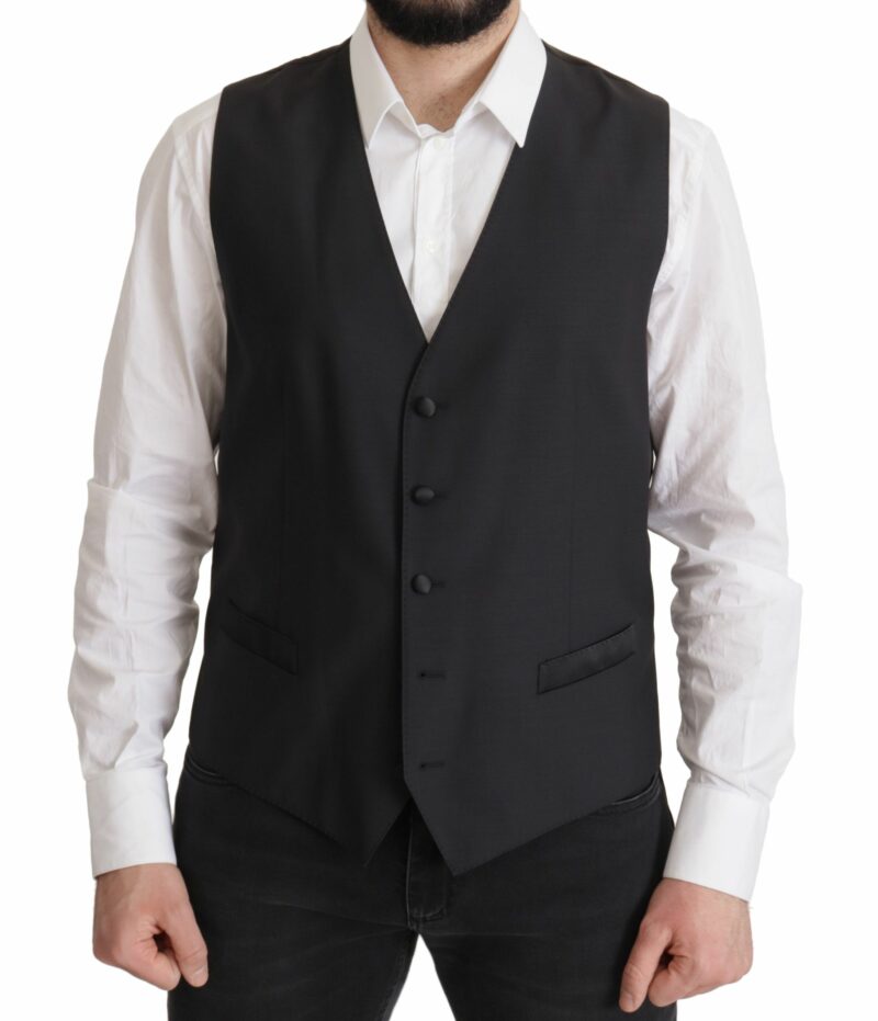 Dolce & Gabbana Elegant Dark Blue Martini Two-Piece Blazer - Image 6