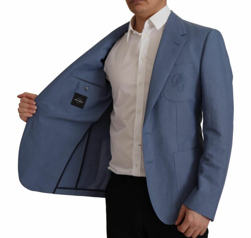 Dolce & Gabbana Elegant Single Breasted Linen Jacket - Image 4