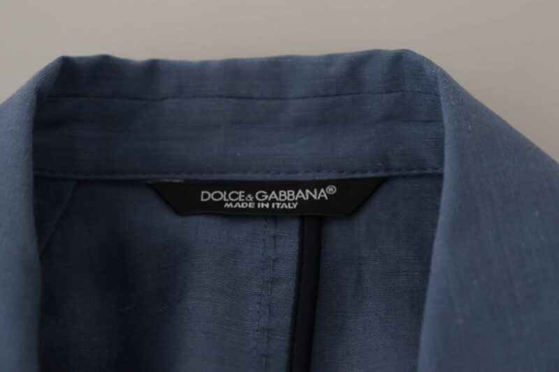 Dolce & Gabbana Elegant Single Breasted Linen Jacket - Image 7