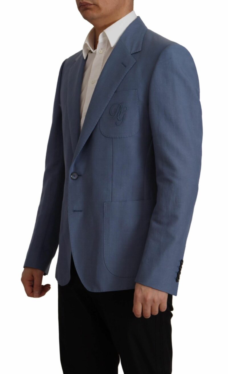 Dolce & Gabbana Elegant Single Breasted Linen Jacket - Image 5