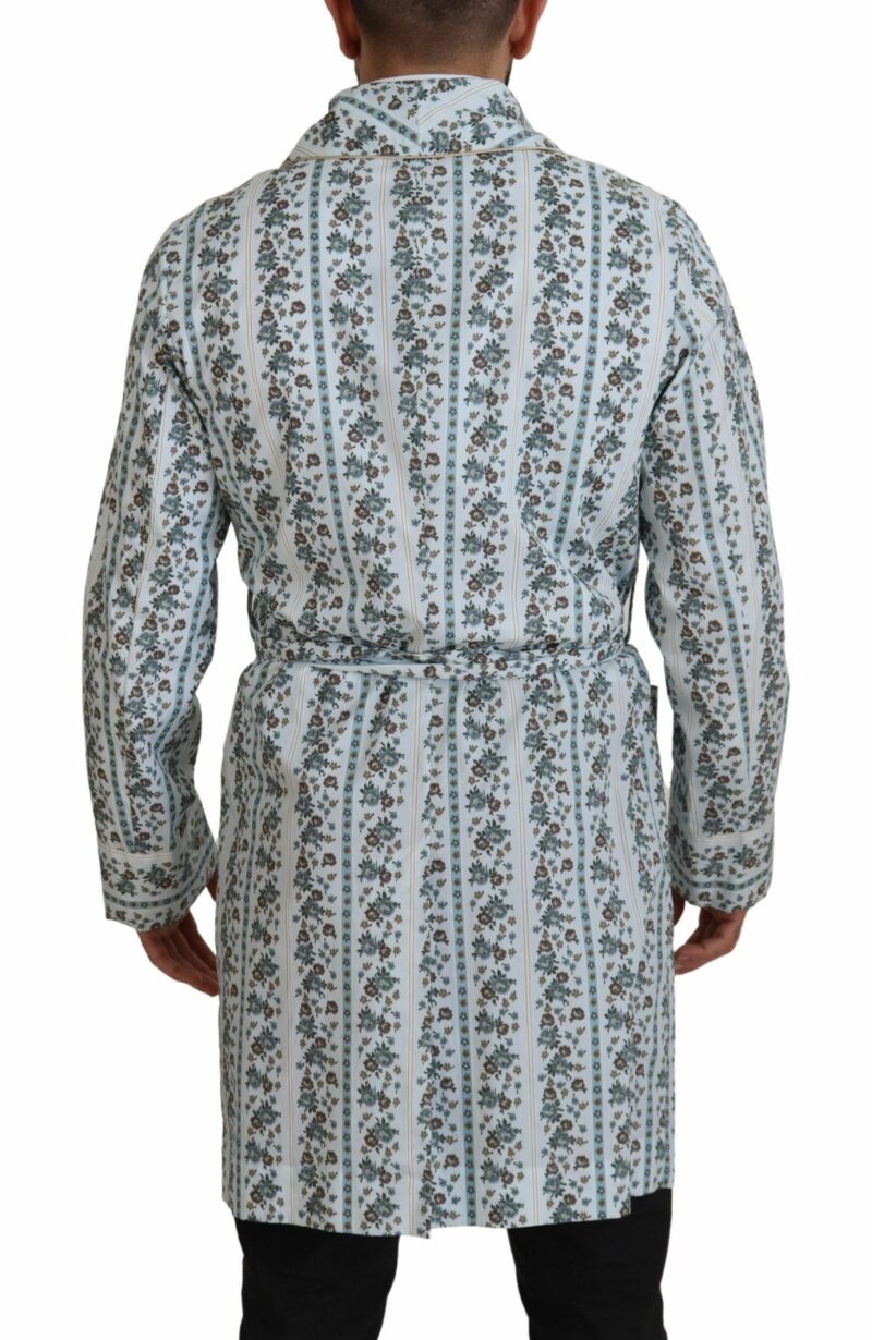 Dolce & Gabbana Elegant Floral Cotton Jacket Robe - Image 3