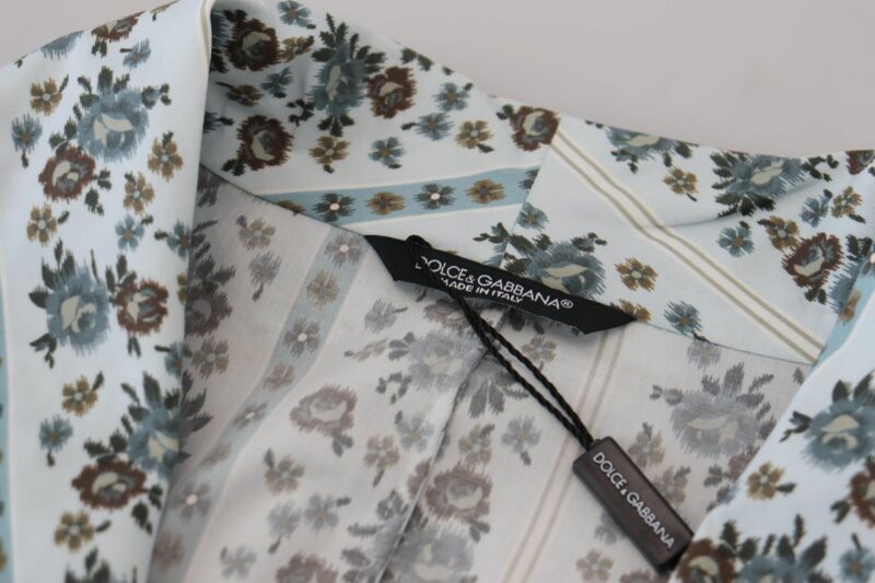Dolce & Gabbana Elegant Floral Cotton Jacket Robe - Image 7