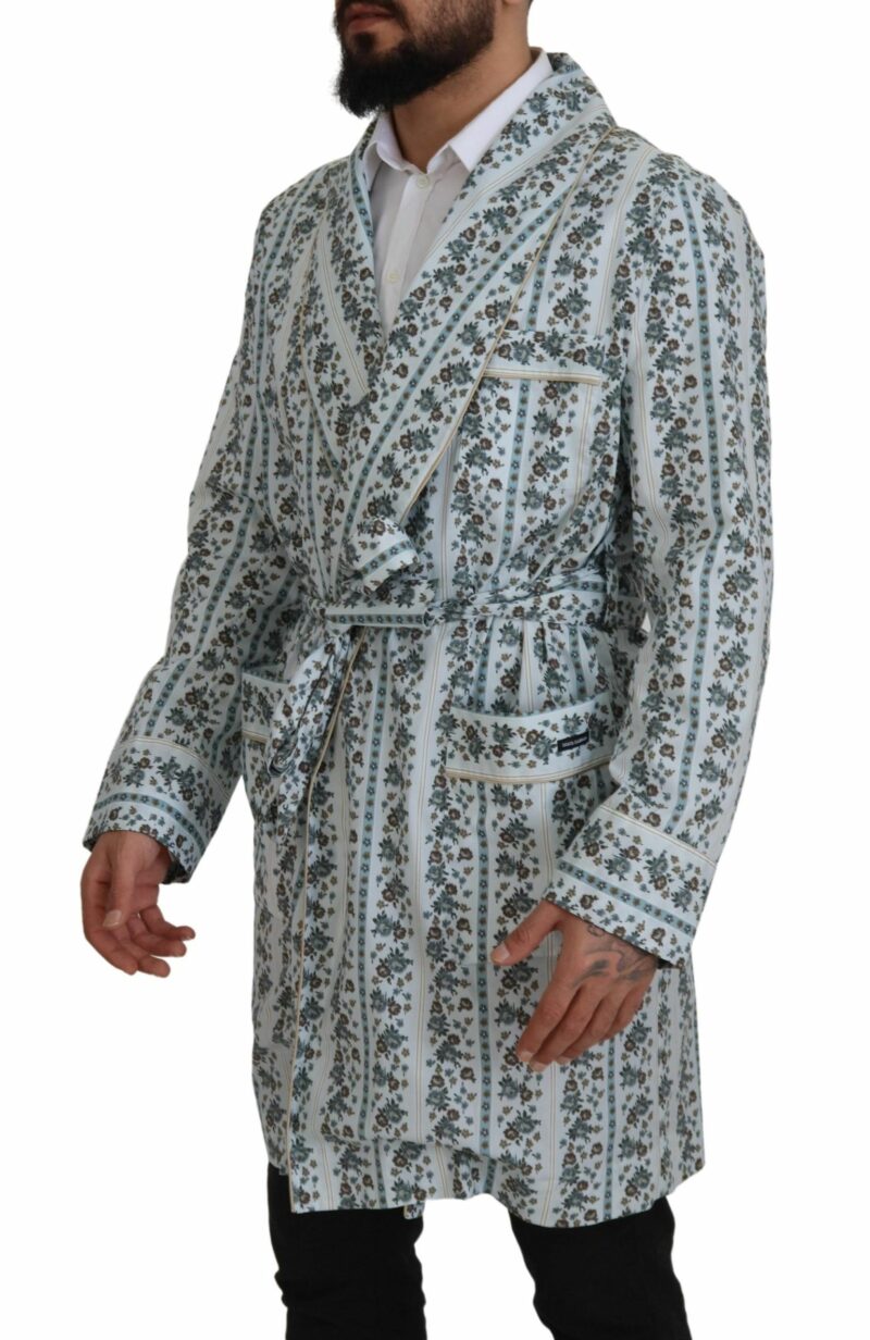 Dolce & Gabbana Elegant Floral Cotton Jacket Robe - Image 5