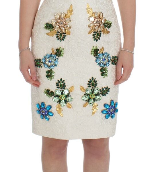 Dolce & Gabbana Elegant Floral Brocade Sheath Dress