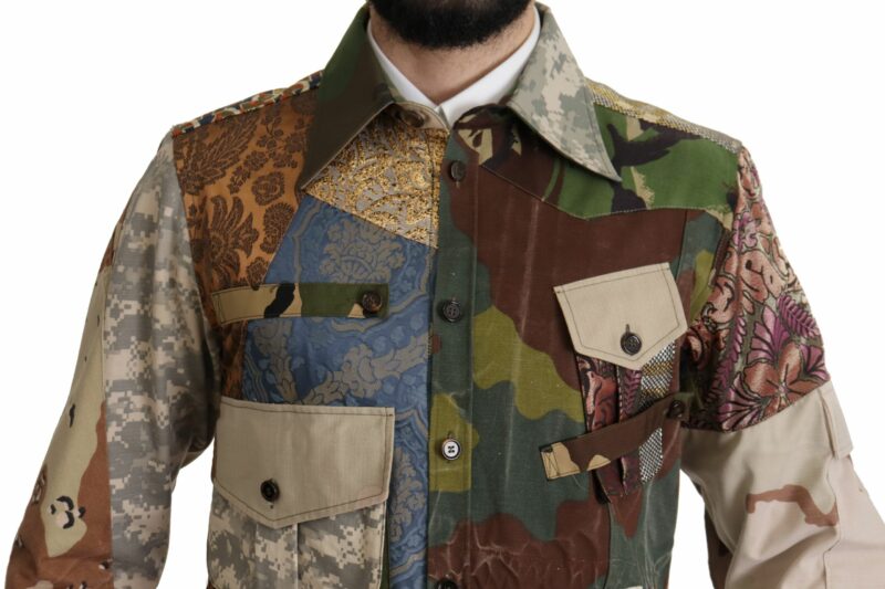 Dolce & Gabbana Patchwork Camouflage Casual Shirt - Image 5