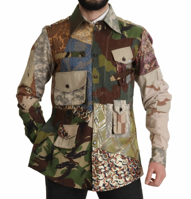 Dolce & Gabbana Patchwork Camouflage Casual Shirt - Image 6