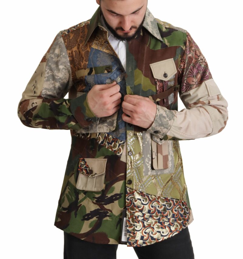Dolce & Gabbana Patchwork Camouflage Casual Shirt - Image 4