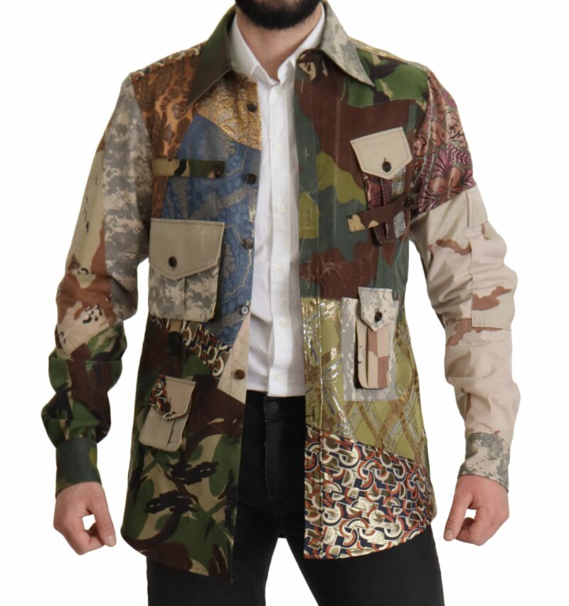 Dolce & Gabbana Patchwork Camouflage Casual Shirt - Image 2