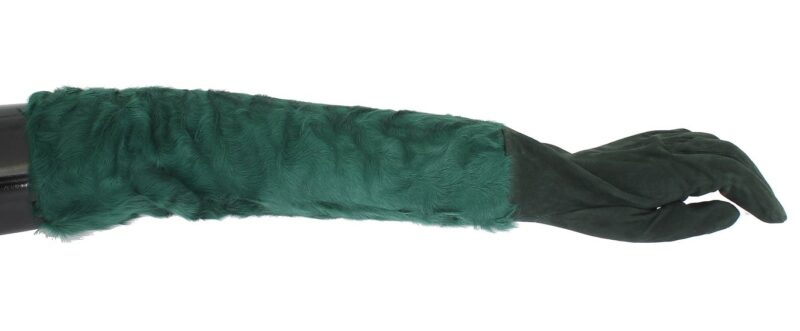 Dolce & Gabbana Elegant Elbow-Length Leather Gloves - Image 2