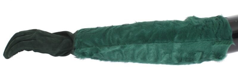 Dolce & Gabbana Elegant Elbow-Length Leather Gloves - Image 3
