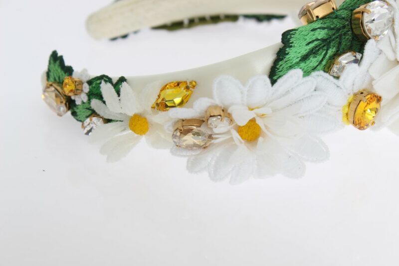 Dolce & Gabbana Sunflower Crystal Luxury Headband - Image 7