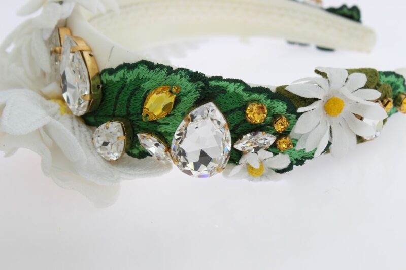 Dolce & Gabbana Sunflower Crystal Luxury Headband - Image 8
