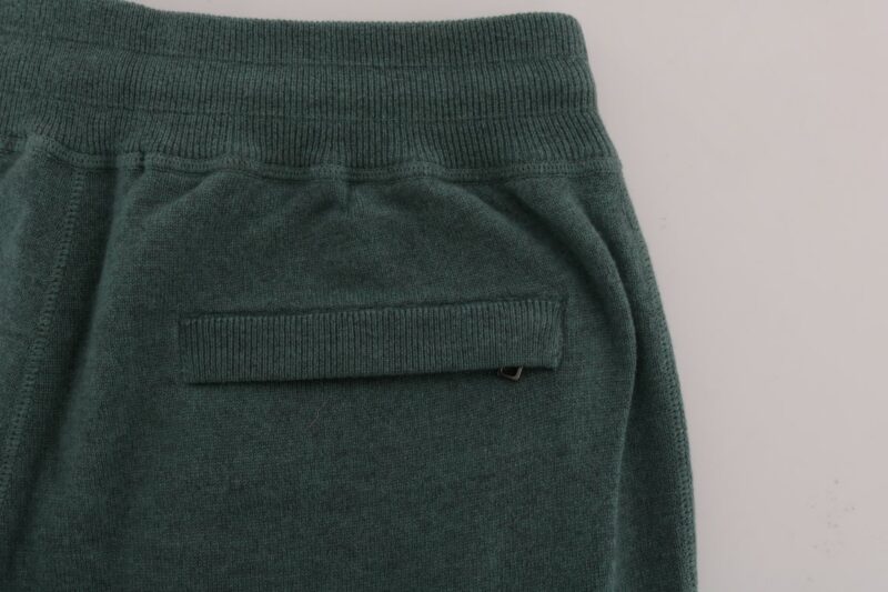 Dolce & Gabbana Elegant Green Cashmere Sport Pants - Image 5