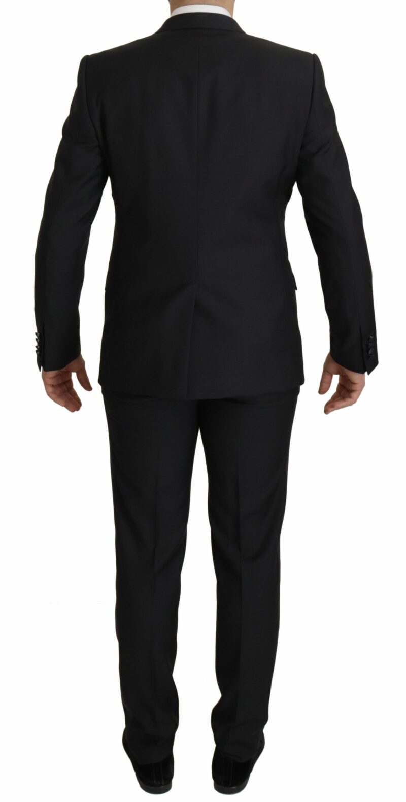 Dolce & Gabbana Elegant Black Three-Piece Wool Blend Suit - Image 3