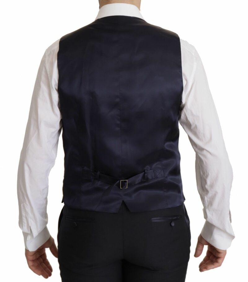 Dolce & Gabbana Elegant Black Three-Piece Wool Blend Suit - Image 8