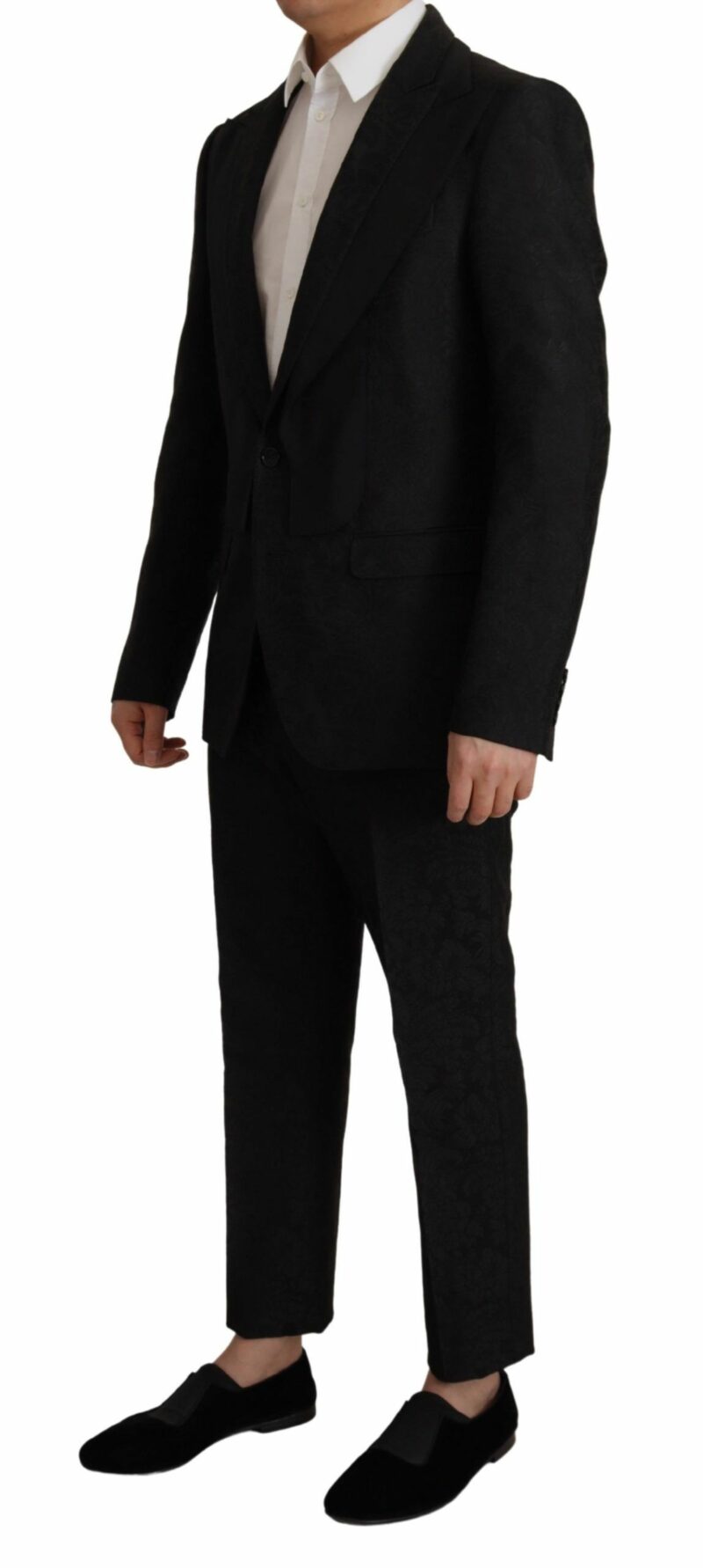 Dolce & Gabbana Elegant Black Two-Piece Martini Suit - Image 2