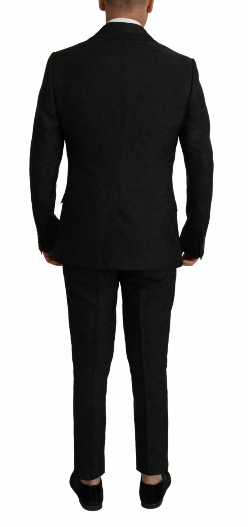 Dolce & Gabbana Elegant Black Two-Piece Martini Suit - Image 3