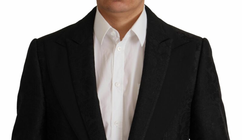 Dolce & Gabbana Elegant Black Two-Piece Martini Suit - Image 4