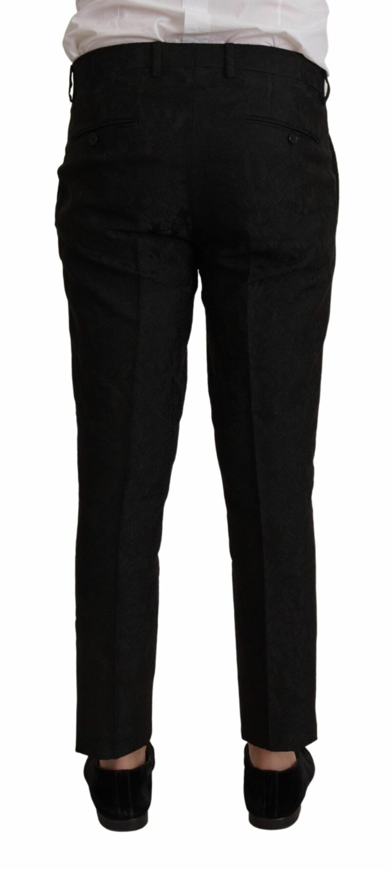 Dolce & Gabbana Elegant Black Two-Piece Martini Suit - Image 8