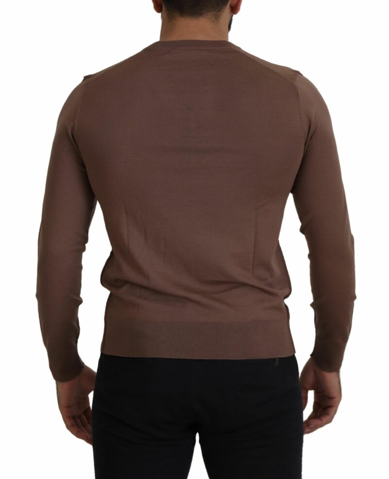 Dolce & Gabbana Elegant Virgin Wool V-Neck Pullover Sweater - Image 3