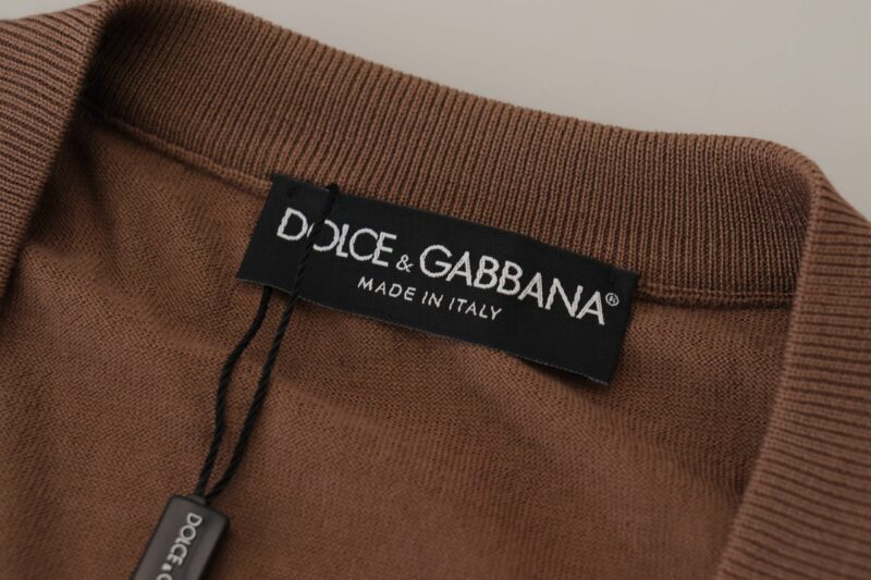 Dolce & Gabbana Elegant Virgin Wool V-Neck Pullover Sweater - Image 7