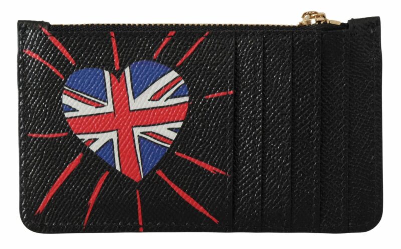 Dolce & Gabbana Elegant Leather Coin Wallet with Zip Closure - Image 2