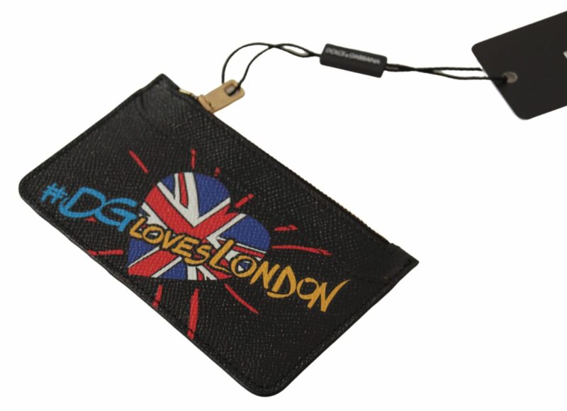 Dolce & Gabbana Elegant Leather Coin Wallet with Zip Closure - Image 3