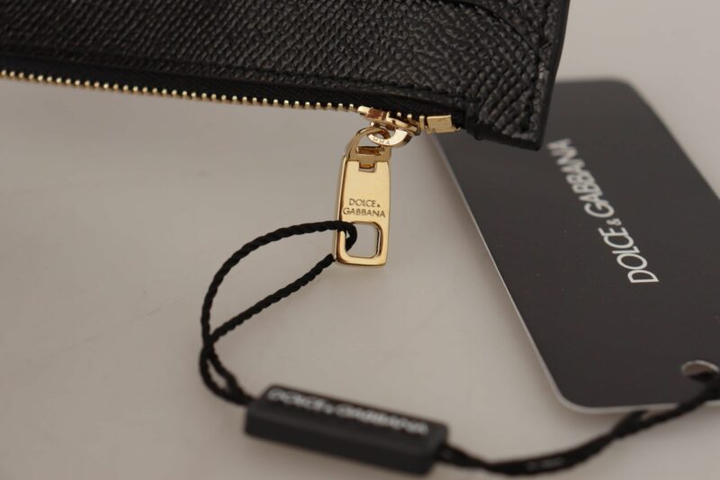 Dolce & Gabbana Elegant Leather Coin Wallet with Zip Closure - Image 5