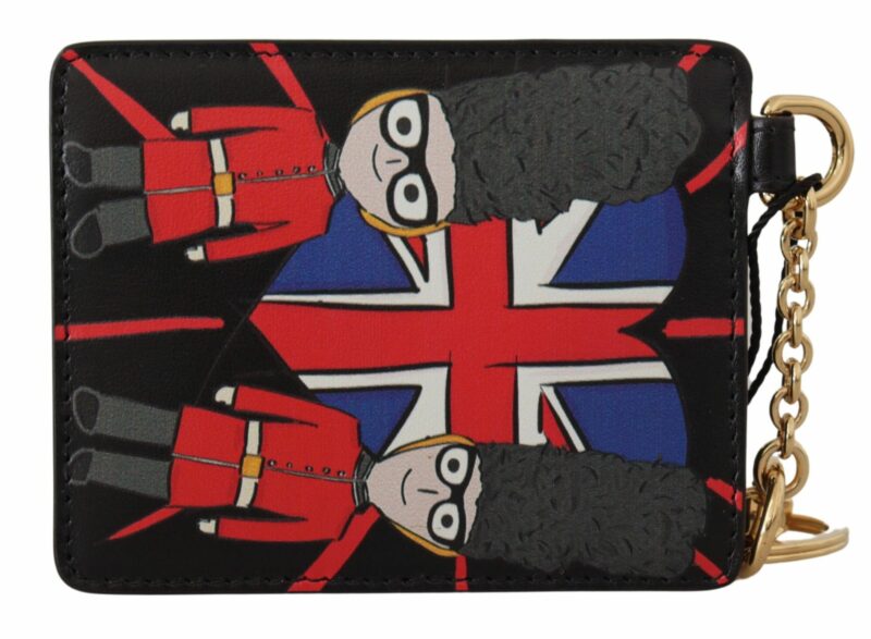 Dolce & Gabbana Elegant Leather Coin Wallet With Keyring - Image 3