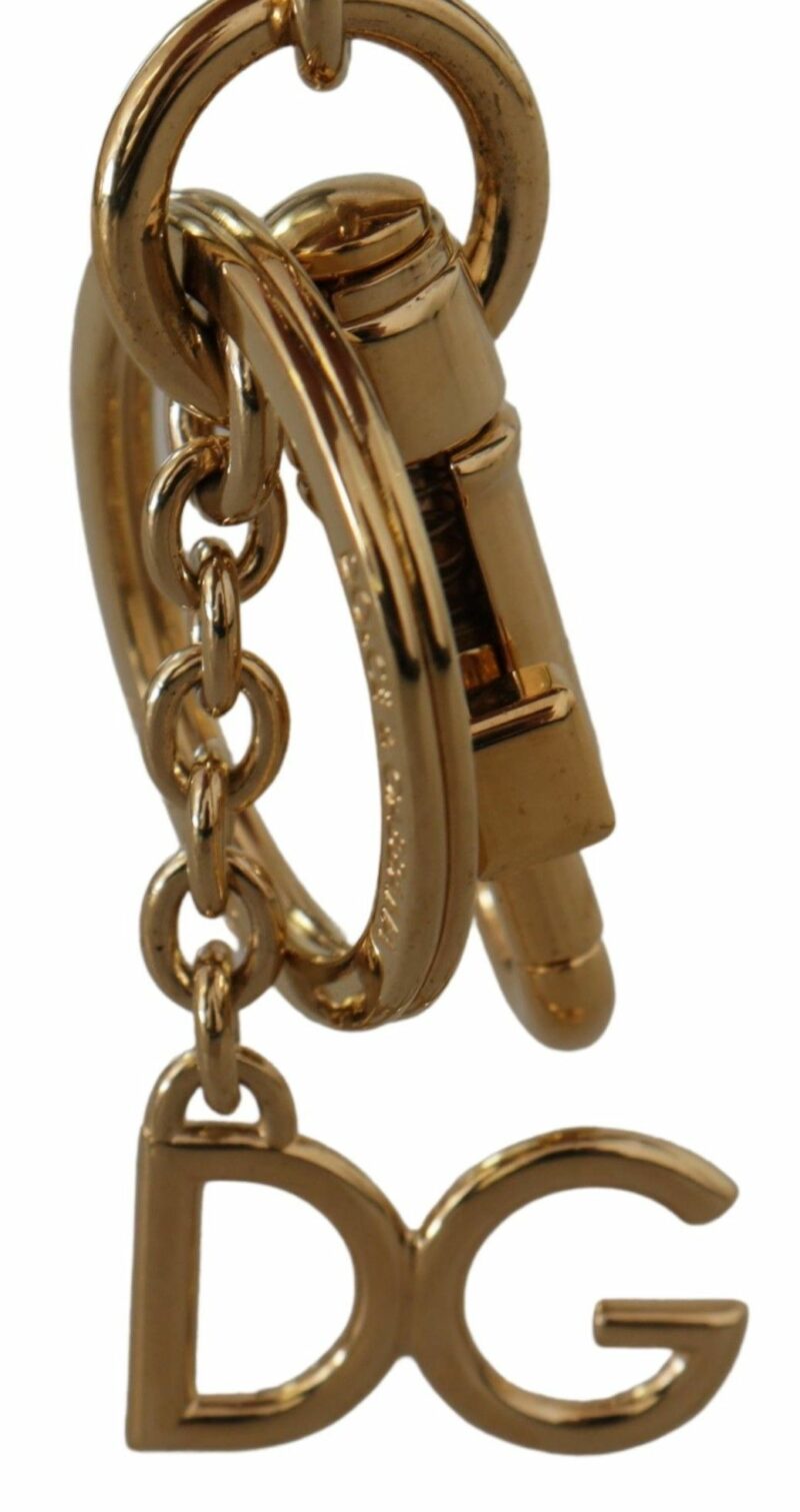 Dolce & Gabbana Elegant Leather Coin Wallet With Keyring - Image 6
