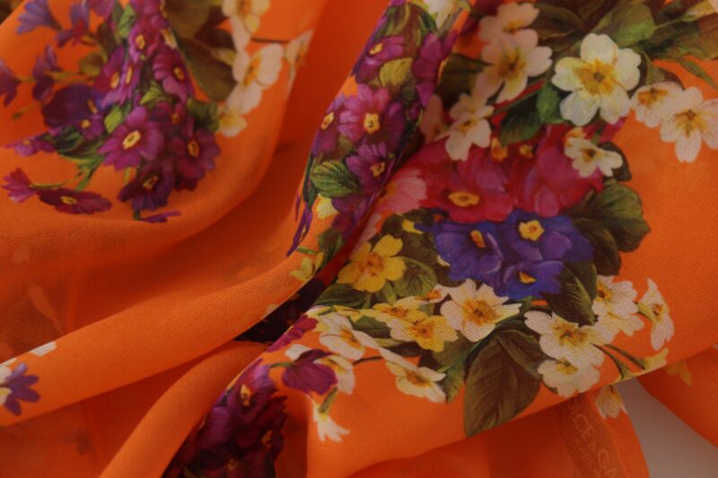 Dolce & Gabbana Elegant Floral Silk Blouse with Back Zipper - Image 7