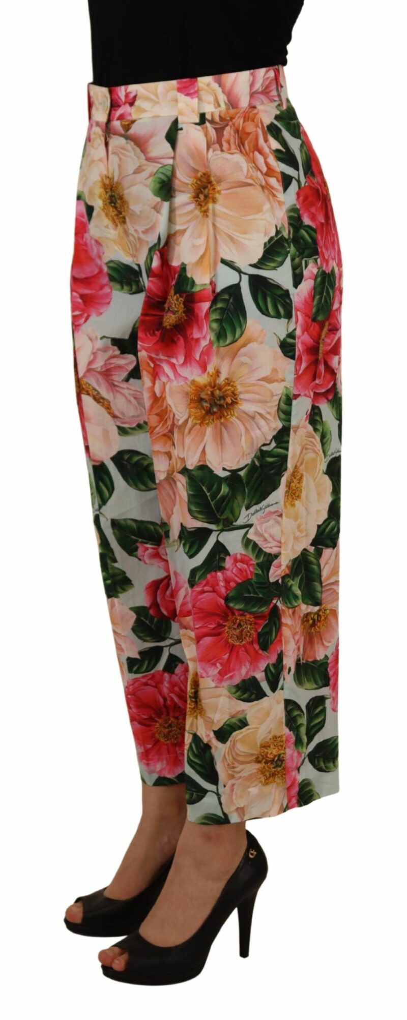 Dolce & Gabbana Exquisite Silk High Waist Pants - Image 2