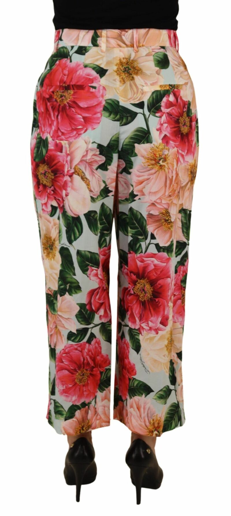 Dolce & Gabbana Exquisite Silk High Waist Pants - Image 3