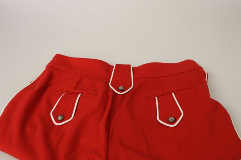 Dolce & Gabbana Elegant Red High-Waist Cropped Pants - Image 5