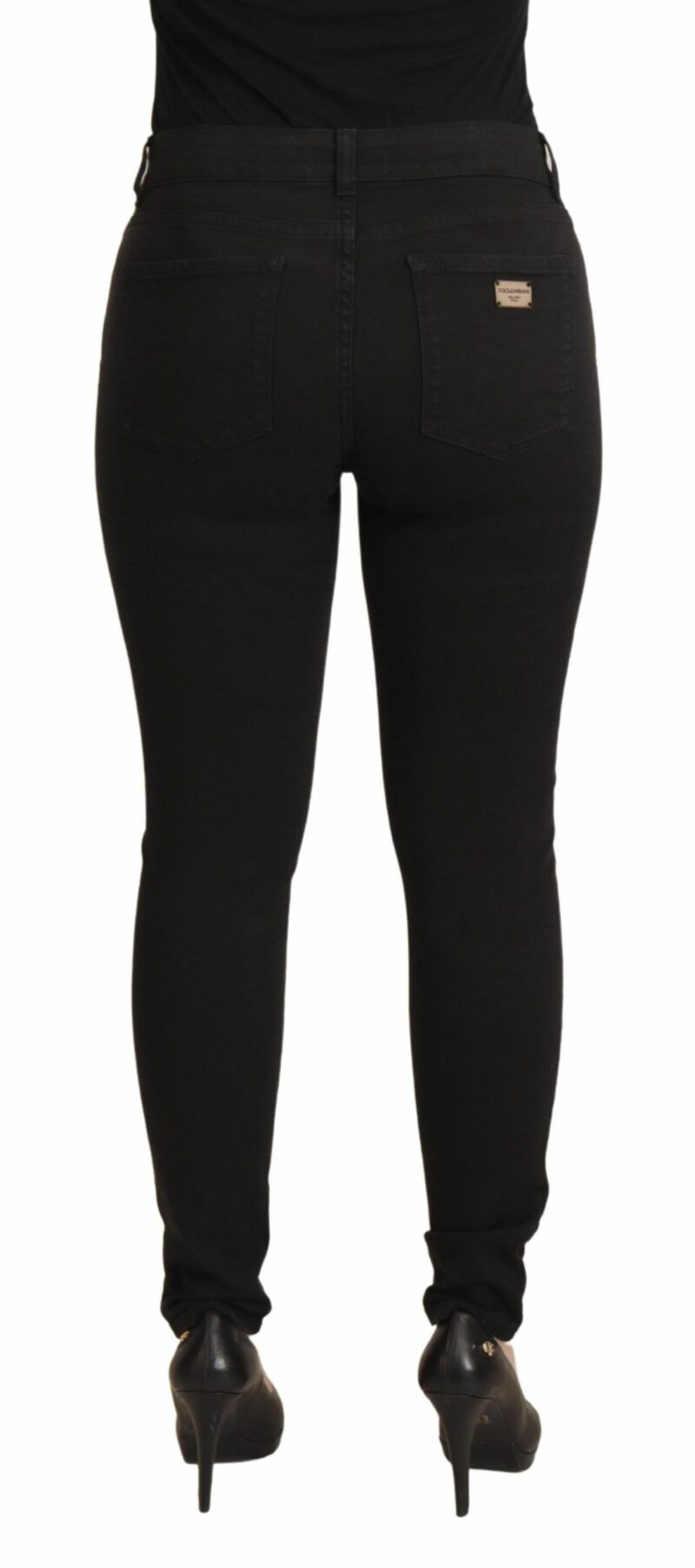Dolce & Gabbana Sleek Black Cotton Stretch Skinny Jeans - Image 3
