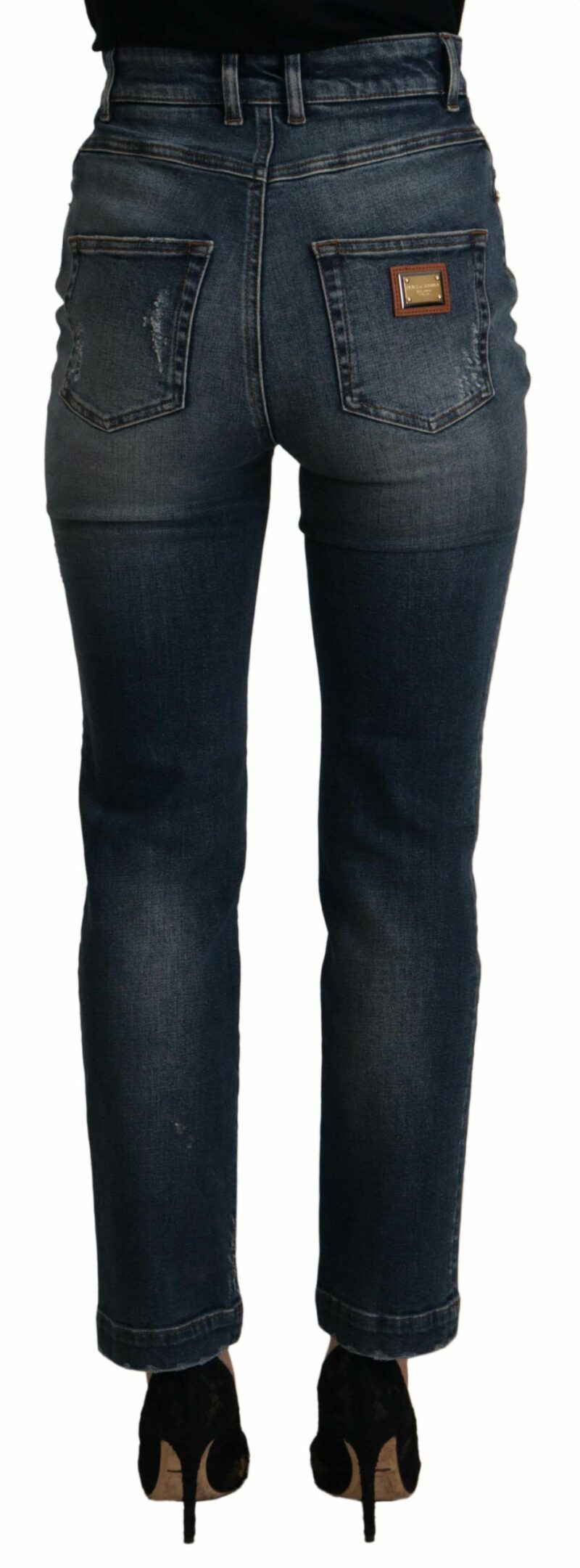 Dolce & Gabbana High Waist Skinny Designer Jeans in Blue - Image 2