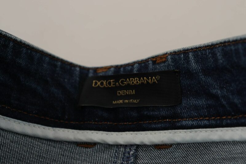 Dolce & Gabbana High Waist Skinny Designer Jeans in Blue - Image 8
