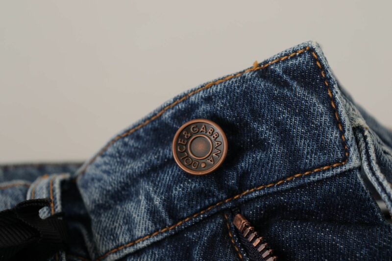 Dolce & Gabbana Chic Boyfriend Cut Mid Waist Denim Jeans - Image 4