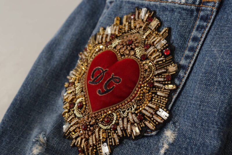 Dolce & Gabbana Chic Boyfriend Cut Mid Waist Denim Jeans - Image 8