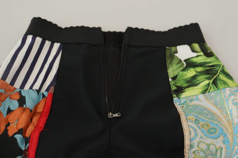 Dolce & Gabbana Multicolor Patchwork High Waist Hot Pants - Image 4