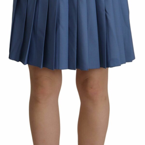 Dolce & Gabbana Elegant Pleated A-Line Mini Skirt with Bird Appliques